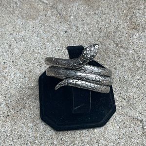 Vintage silver‎ snake wrap bracelet